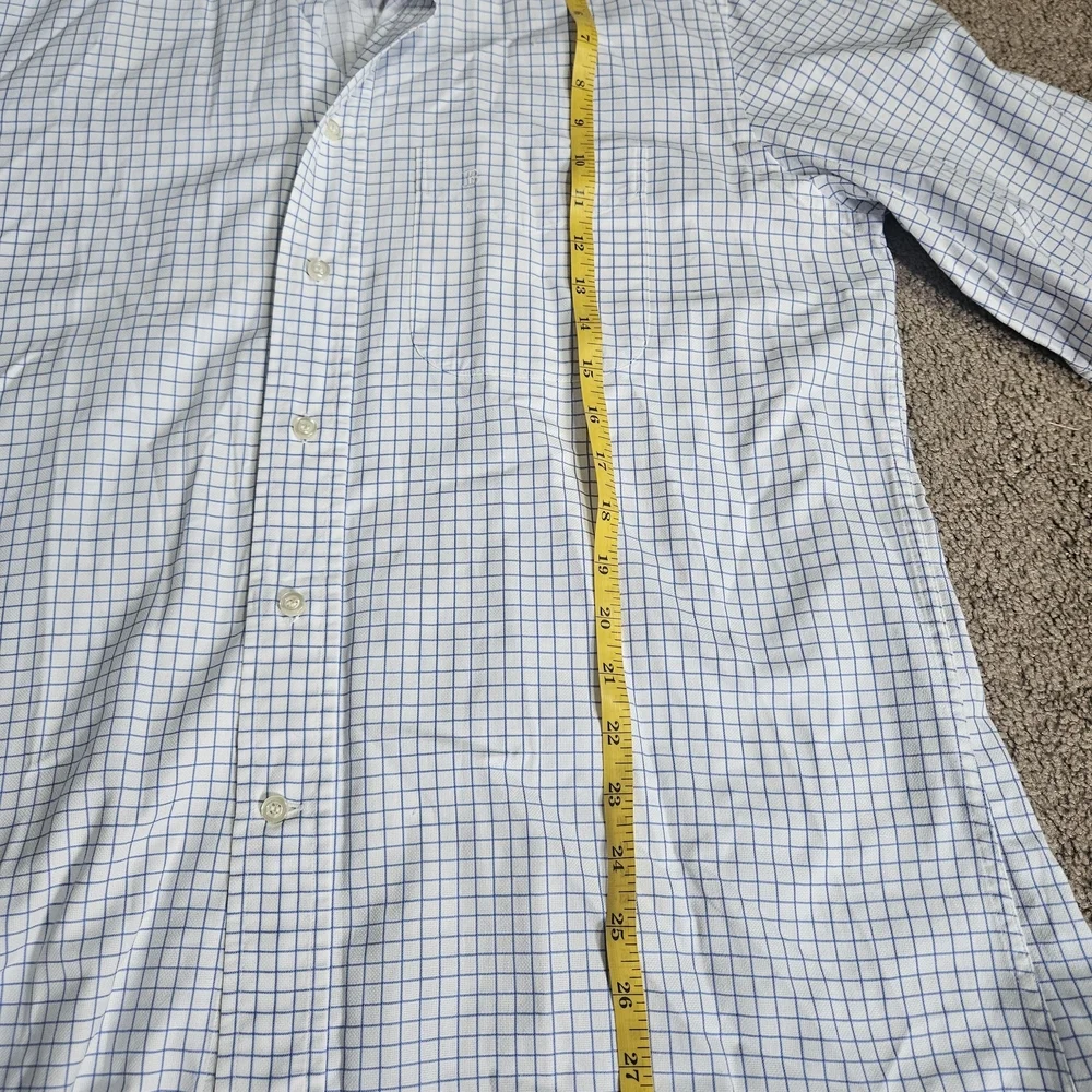 Balmain White and Blue Grid Pattern Shirt - Picture 6 of 6